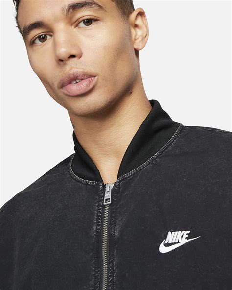 woven bomber jacket nike